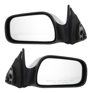 Mirror Pair/Set for 1992-1996 Toyota Camry, Right (Passenger) and Left (Driver), Manual Adjust, Non-Folding, Non-Heated, Paintable, Without Auto Dimming, BSD, Memory, or Signal Light Replacement