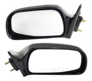 Mirror Pair/Set for Toyota Camry 1997-2001 Right (Passenger) and Left (Driver), Power Adjustment, Non-Folding, Non-Heated, Paintable, without Auto-Dimming or Blind Spot Feature, with Signal Light and Memory, for USA Built Vehicle, Replacement