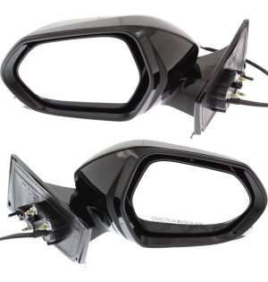 Mirror Pair/Set for Toyota Prius 2016-2020, Prius Prime 2017-2020, Right (Passenger) and Left (Driver), Power Operated, Manual Folding, Heated, Paintable, without Blind Spot Detection, Replacement