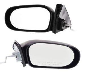 Pair/Set - Manual Remote Non-Folding, Non-Heated, Textured Mirror for 1991-1994 Tercel, Right (Passenger) and Left (Driver) Replacement