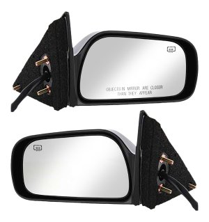 Power Heated Non-Folding Paintable Mirror Pair/Set for 1997-2001 Toyota Camry, Right (Passenger) and Left (Driver), USA Built Vehicle, Replacement