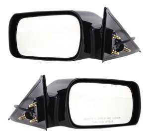 Power Mirror Pair/Set for 2000-2004 Toyota Avalon, Right (Passenger) and Left (Driver), Non-Folding, Non-Heated, Paintable, without Auto Dimming, Blind Spot Detection, Memory, and Signal Light Replacement