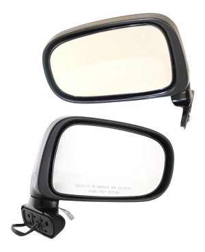 Power Manual Folding Mirror Pair/Set for Toyota Previa 1991-1997, Right (Passenger) and Left (Driver), Non-Heated, Textured, Replacement