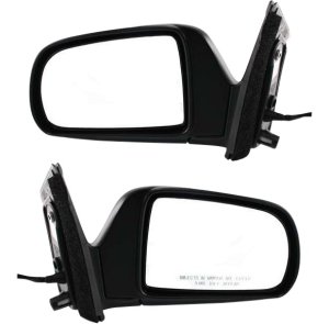Power Mirror Pair/Set for 1998-2003 Toyota Sienna LE Models, Right (Passenger) and Left (Driver), Manual Folding, Non-Heated, Paintable Replacement