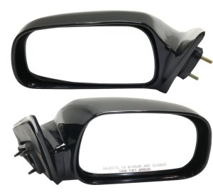Power Mirror Pair/Set for 2002-2006 Toyota Camry, Right (Passenger) and Left (Driver), Non-Folding, Non-Heated, Paintable, Without Auto Dimming, Blind Spot Detection, Memory, and Signal Light, USA Built Vehicle Replacement