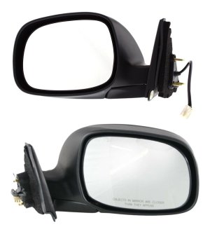Power Mirror Pair/Set for Toyota Tundra 2000-2004, Right (Passenger) and Left (Driver), Non-Towing, Manual Folding, Non-Heated, Paintable Replacement