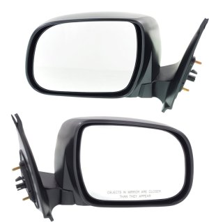 Manual Adjust & Manual Folding Mirror Pair/Set for 2005-2011 Toyota Tacoma, Right (Passenger) & Left (Driver), Non-Heated, Textured Replacement 