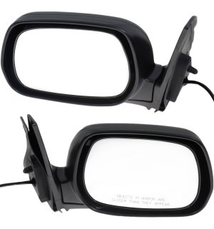 Power Mirror Pair/Set for Toyota RAV4 2001-2005, Right (Passenger) and Left (Driver), Manual Folding, Non-Heated, Paintable Replacement