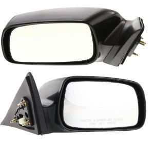 Power Mirror Pair/Set for 2007-2011 Toyota Camry, Right (Passenger) and Left (Driver), Non-Folding, Heated, Paintable, without Auto Dimming, Blind Spot Detection, Memory, & Signal Light, Japan Built Vehicle Replacement