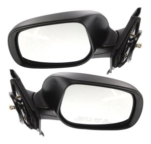 Power Mirror Pair/Set for 2007-2011 Toyota Yaris Hatchback, Right (Passenger) and Left (Driver), Manual Folding, Non-Heated, Paintable Replacement