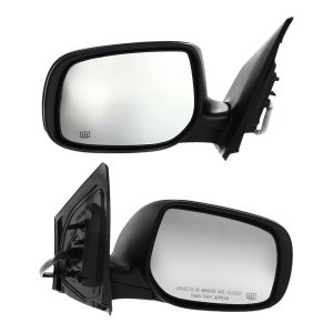 Mirror Pair/Set for Toyota Corolla 2009-2013 North America Built Vehicle, Right (Passenger) and Left (Driver), Power, Manual Folding, Heated, Paintable, without Auto Dimming, Blind Spot Detection, Memory, and Signal Light, Replacement