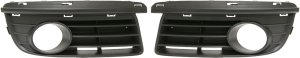 Front Fog Light Molding Pair/Set for 2005-2010 Volkswagen Jetta, Right (Passenger) and Left (Driver), Primed (Ready to Paint), Sedan - Replacement