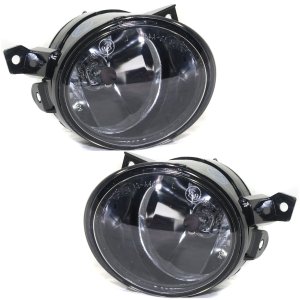Front Fog Light Assembly for Volkswagen GTI (2006-2009) and Jetta (2006-2010) Right (Passenger) and Left (Driver) Halogen, Replacement Pair/Set