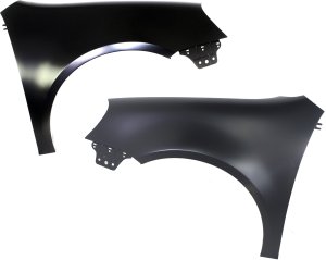 Front Fender Pair/Set for 2006-2009 Volkswagen GTI/Rabbit, Right (Passenger) and Left (Driver), Primed (Ready to Paint), w/o Side Light Hole, Replacement
