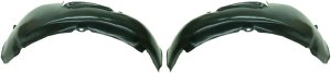Front Fender Liner Pair/Set for Volkswagen Golf 2010-2014/Jetta 2005-2014, Right (Passenger) and Left (Driver), Rear Section, Sedan/Wagon Replacement