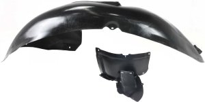 Front Fender Liner for Volkswagen Passat 2006-2010, Left (Driver) Side, Set of 2, Front and Rear Section, Replacement Set