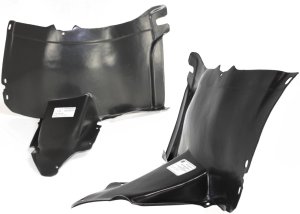 Front Fender Liner Pair/Set for 2005-2010 Volkswagen Jetta, Right (Passenger) and Left (Driver), Front Section, Automatic Transmission, (2009 Wagon 5-Speed) Replacement