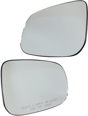 Heated Mirror Glass Pair/Set for Volvo S40/V50 (2007-2011), V70 (2008-2010), S80 (2007-2016), Right (Passenger) and Left (Driver), With or Without Waterproof Coat, Replacement
