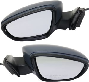 Power Folding Heated Mirror Pair/Set for Volkswagen Passat 2016-2020, Right (Passenger) and Left (Driver), Paintable with Memory and Signal Light, without Blind Spot Detection, Replacement