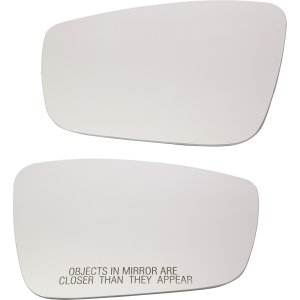 Pair/Set - Heated Mirror Glass for Volkswagen Passat 2013-2015, Right (Passenger) and Left (Driver), includes Backing Plate, Light Replacement Set