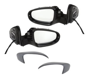 Power Folding Heated Mirror Pair/Set for Volkswagen Golf/GTI 2010-2014, Right (Passenger) & Left (Driver), Paintable with Memory, Hatchback Replacement