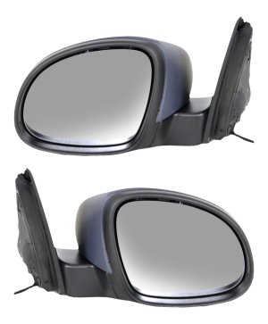 Power Heated Paintable Mirrors for Volkswagen Tiguan 2009-2017, Right (Passenger) and Left (Driver), Manual Folding, with Signal Light, without Memory, Replacement Pair/Set