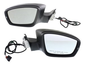 Mirror Pair/Set for 2012-2012 Volkswagen Passat, Right (Passenger) and Left (Driver), Power, Manual Folding, Heated, Paintable, with Memory and Signal Light, Up to 4-2-12, Replacement