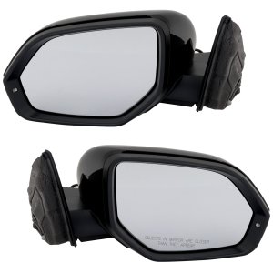 Atlas Mirror Pair/Set for 2019-2021, Right (Passenger) & Left (Driver), Power Adjustable, Manual Folding, Non-Heated, Paintable, with Signal Light, without Auto Dimming, Blind Spot Detection, Memory, Puddle Light Replacement