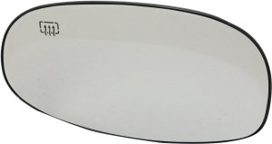 Mirror Glass for L-Series 2000-2005, Left (Driver), Heated, Sedan/Wagon, with Backing Plate, Replacement
