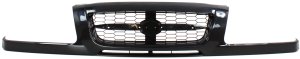 Textured Black Plastic Grille for 1999-2000 Suzuki Grand Vitara, Shell and Insert, Replacement