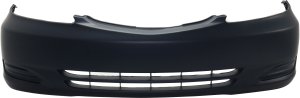 Front Bumper Cover for Toyota Camry 2002-2004, Primed (Ready to Paint), Without Fog Light Holes, LE/XLE Models, For USA Built Vehicle, Replacement