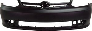 Front Bumper Cover for Toyota Echo 2003-2005, Primed (Ready to Paint), without Spoiler Holes, Sedan, Replacement