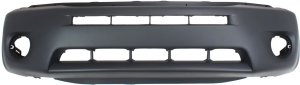 Front Bumper Cover for Toyota RAV4 2004-2005, Primed (Ready to Paint), without Wheel Opening Flare Hole, Replacement