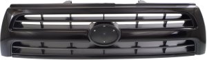 Plastic Grille for Toyota 4Runner 1999-2000, Black Shell/Gray Insert, V6, Replacement