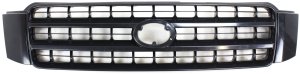 Grille for 2001-2003 Toyota Highlander, Plastic, Black Shell and Insert, Compatible with Base/Limited Models, Replacement