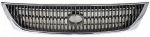 Chrome Shell and Painted Silver-Black Insert Grille for Toyota Avalon 2000-2002, Replacement
