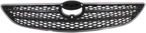 Grille for 2002-2004 Toyota Camry SE Model, Chrome Shell, Painted Silver Insert, Without Action Package, Replacement