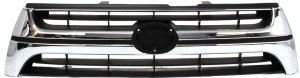 Grille for Toyota 4Runner 2001-2002, Plastic Material with Chrome Shell and Primed (Ready to Paint) Insert, Replacement