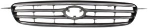 Grille for Toyota Corolla 2003-2004, Painted Gray Shell and Insert, Replacement