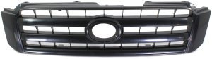 ABS Plastic Grille for Toyota Highlander 2004-2007, Painted Black Shell and Insert, Suitable for Base/Limited Models, Replacement