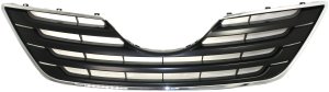 Grille for Toyota Camry XLE Model, 2007-2009, ABS Plastic, Chrome Shell with Painted Black Insert, Suitable for USA and Japan Built Models, Replacement