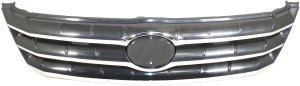 Textured Black Shell and Insert Grille for 2005-2007 Toyota Avalon with Chrome Molding, Replacement