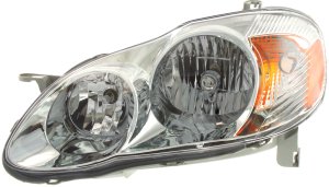 Headlight Assembly for 2003-2004 Toyota Corolla S Model, Left (Driver) Side, Halogen, Replacement