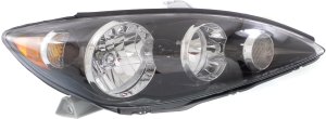 Headlight Assembly for 2005-2006 TOYOTA CAMRY SE Model, Right (Passenger), Halogen, Black Interior, USA Built Vehicle, Replacement