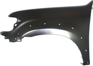 Front Fender for Toyota Tundra 2004, Sequoia 2001-2004, Left (Driver), Primed (Ready to Paint), Double Cab, with Flare Holes, Replacement