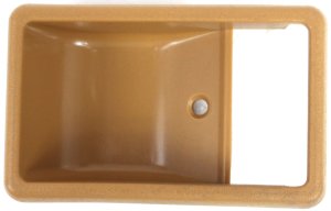 Front Door Handle Case for Toyota Pickup 1984-1989, Right (Passenger) Equals Right (Passenger), Inside, Beige, Replacement