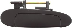 Smooth Black Rear Exterior Door Handle for Toyota Echo 2000-2005, Right (Passenger) Side, Replacement