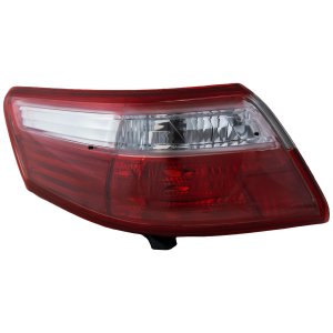 Tail Light for Toyota Camry 2007-2009, Left (Driver) Outer, Lens and Housing, Excludes Hybrid Model, for Japan Built Vehicle, Replacement