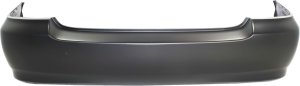 Rear Bumper Cover for Toyota Corolla 2003-2008, Primed (Ready to Paint), without Spoiler Holes, Fits CE/LE Models, Japan/USA Built, Replacement