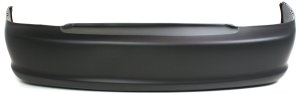 Rear Bumper Cover for ECHO 2003-2005 Sedan/Coupe, Primed (Ready to Paint), Without Spoiler Holes, Replacement